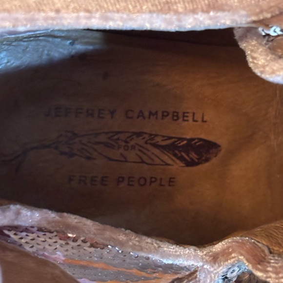 Free People and Jeffrey Campbell Pink Sequin Heeled Boots - Picture 10 of 12